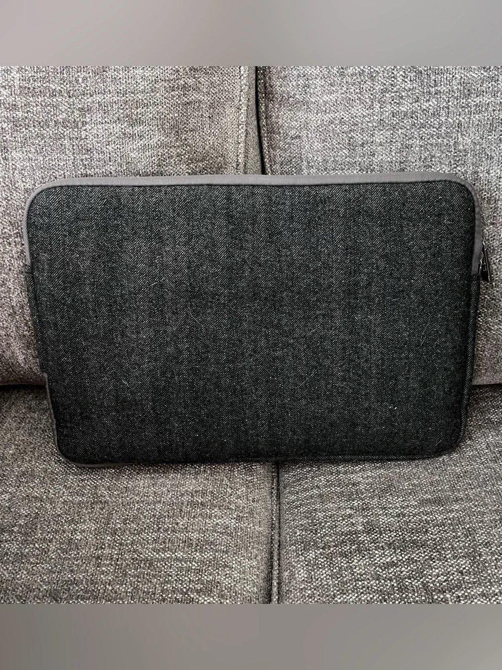 Charcoal Herringbone 15”-17” Laptop Sleeve
